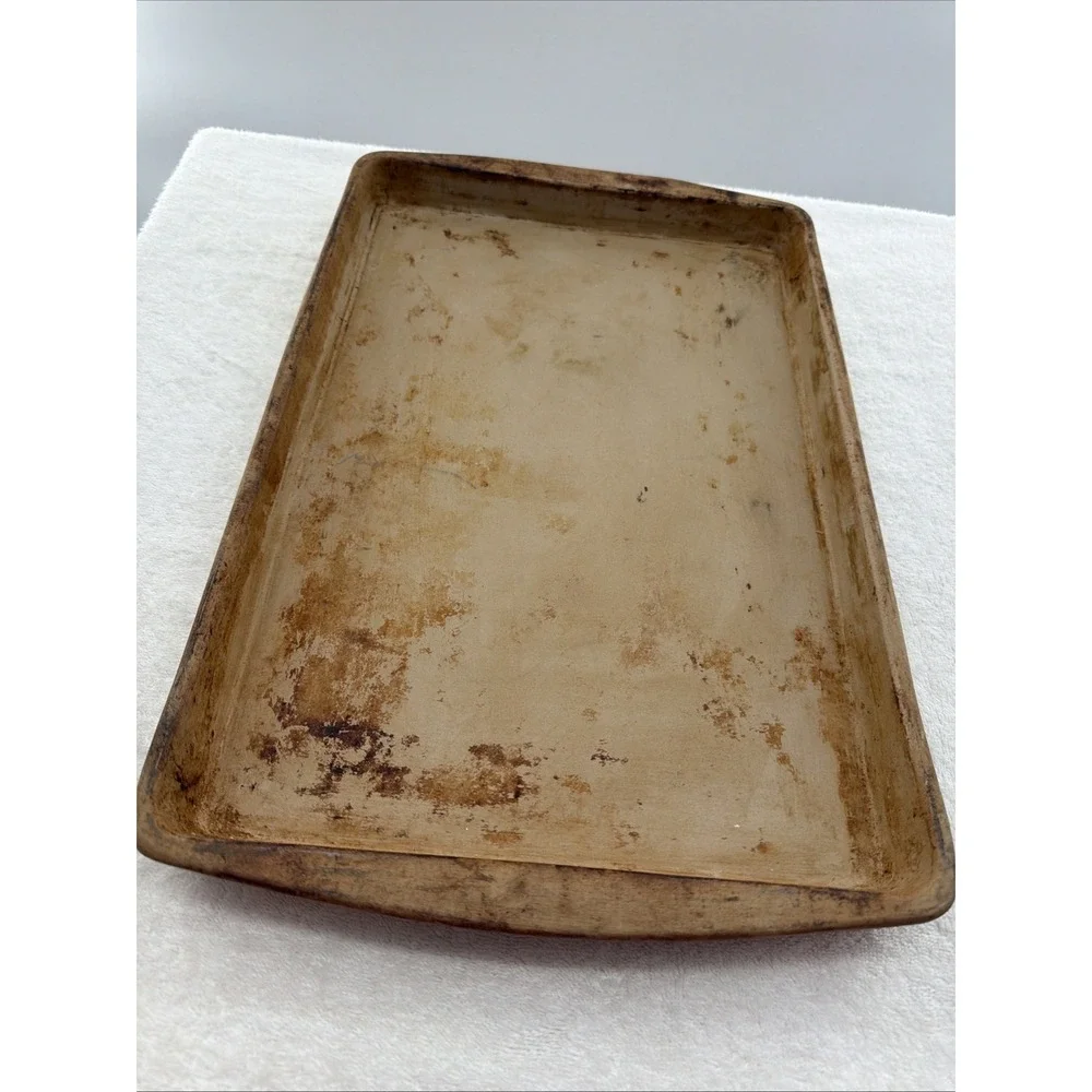 Pampered Chef Family Heritage Large Bar Pan 11x17 Stoneware USA #1153 Seasoned